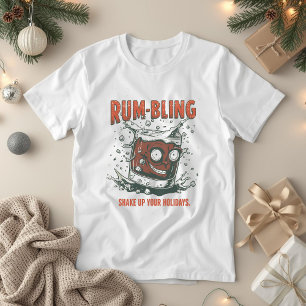 Rum-bling – Funny Christmas Rum Drinking Pun Tri-Blend Shirt