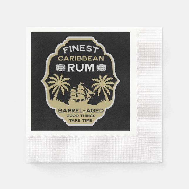 Rum Drinker Gift Napkin (Front)