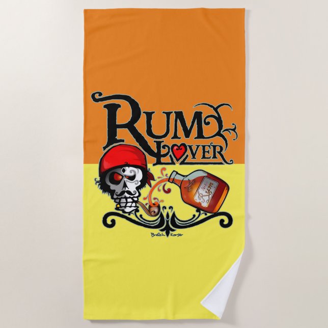 Rum lover beach towel (Front)