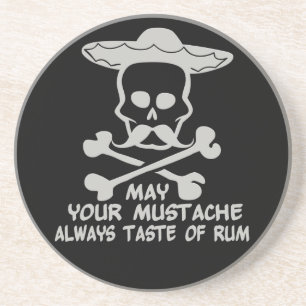 Rum Moustache custom colour coaster