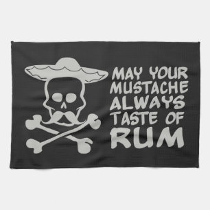 Rum Moustache custom colour kitchen towels