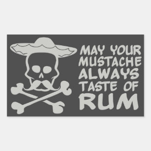 Rum Moustache custom colour stickers