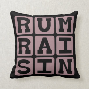 Rum Raisin, Ice Cream Flavour Cushion