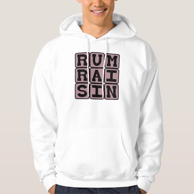 Rum Raisin, Ice Cream Flavour Hoodie (Front)