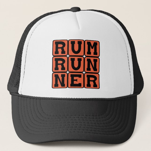 Rum Runner, Cocktail Trucker Hat (Front)