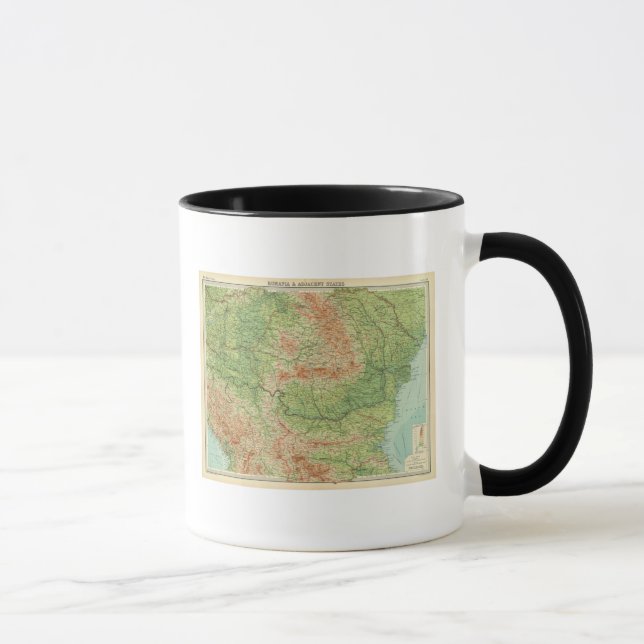 Rumania & adjacent states mug (Right)