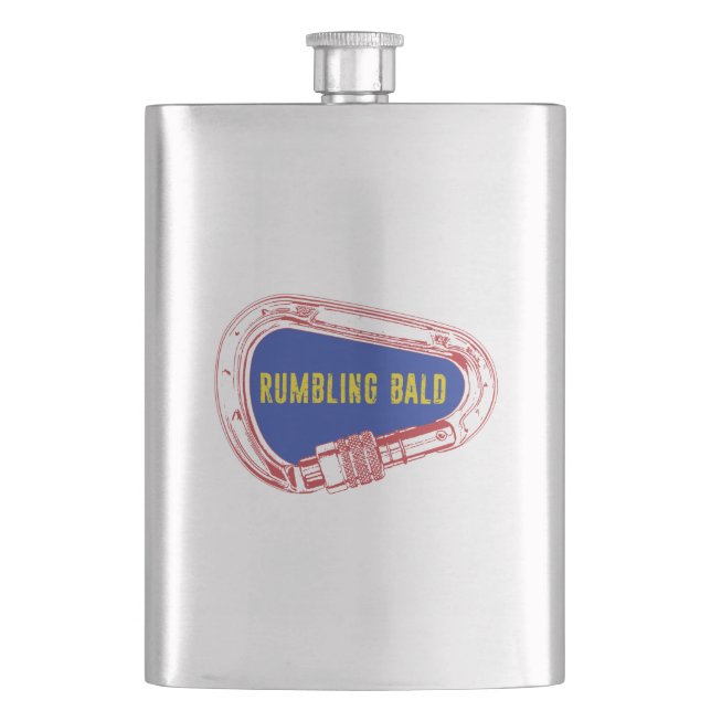 Rumbling Bald Climbing Carabiner Hip Flask (Front)
