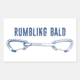 Rumbling Bald Climbing Quickdraw Rectangular Sticker