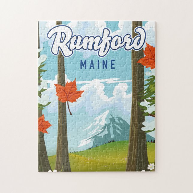 Rumford Maine travel poster Postcard Jigsaw Puzzle (Vertical)