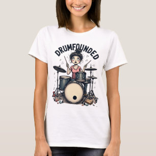 rumfounded Funny Vintage Mum Drummer Shirt