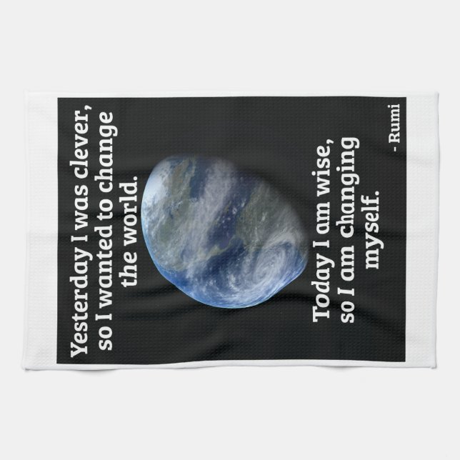 Rumi - Changing Myself Tea Towel (Horizontal)