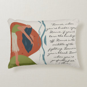 Rumi Dance Quote with Dancer Decorative Cushion