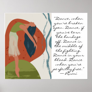 Rumi Dance Quote with Dancer Poster