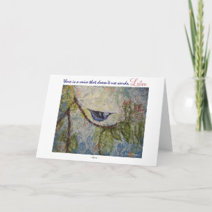 Rumi Inspiration Watercolor Bird Art Greeting Card