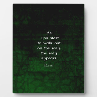 Rumi Inspirational Having Faith Quote Plaque