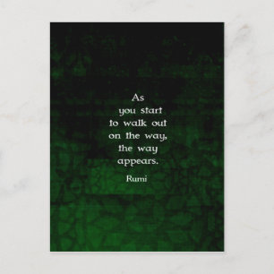 Rumi Inspirational Having Faith Quote Postcard
