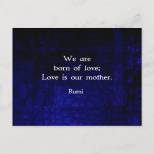 Rumi Inspirational Love Quote About Feelings Postcard