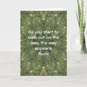 Rumi Inspirational Quotation Saying about Faith Card
