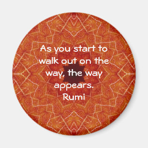 Rumi Inspirational Quotation Saying about Faith Magnet