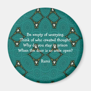 Rumi Inspirational quote With Tribal Design Magnet
