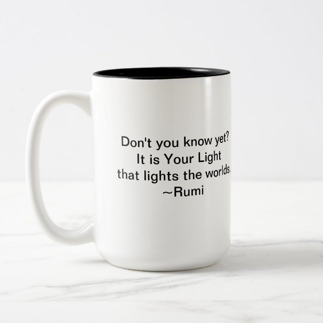 Rumi Light Quote Mug (Left)