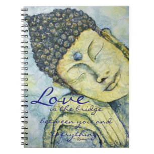Rumi Love Quote Buddha Art journal