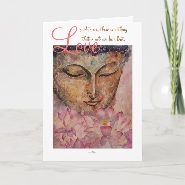Rumi Love Quote Buddha Watercolor Art Cards (Front)