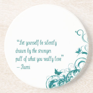 Rumi love quote coaster