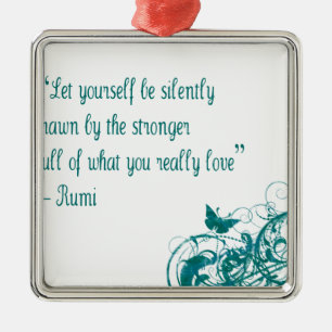 Rumi love quote metal ornament