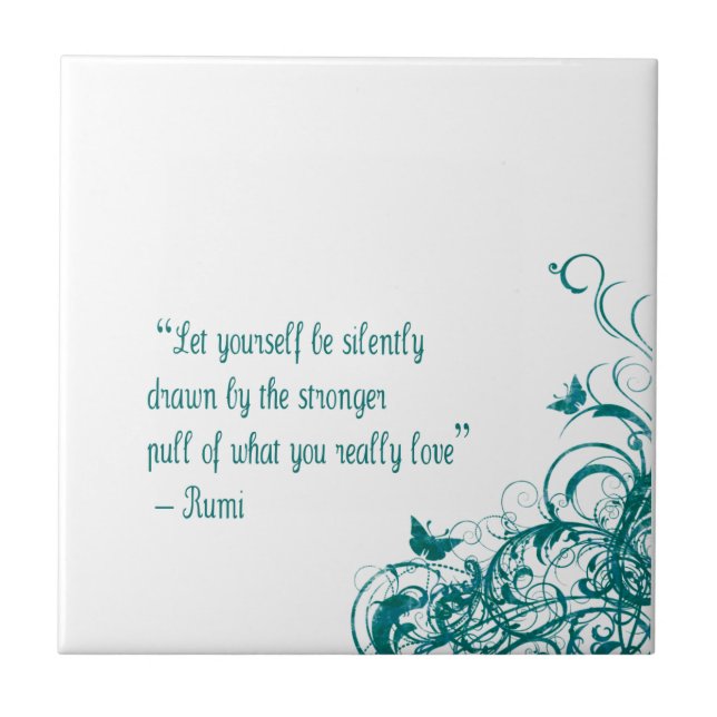 Rumi love quote tile (Front)