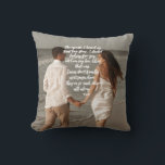 Rumi Love Story Add Your Photo Poem  Cushion<br><div class="desc">What an inspiring and awesome combination: poetry by Rumi,  the famous 13th-century mystical poet,  and the couple-in-love/newlywed's awesome photo that perfectly describes their Love Story.  Ideal gift and keepsake for lasting romantic memories</div>