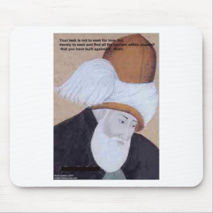 Rumi "Obstacles Of Love" Quote On Gifts Tees Cards Mouse Pad
