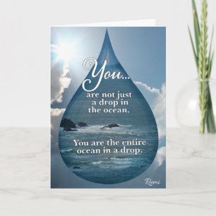 Rumi Ocean in a Drop Card