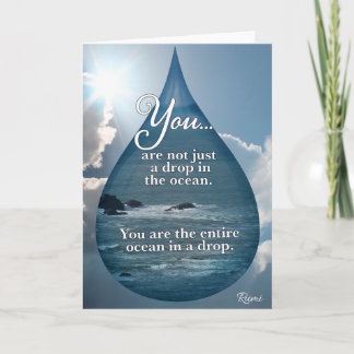 Rumi Ocean in a Drop Card