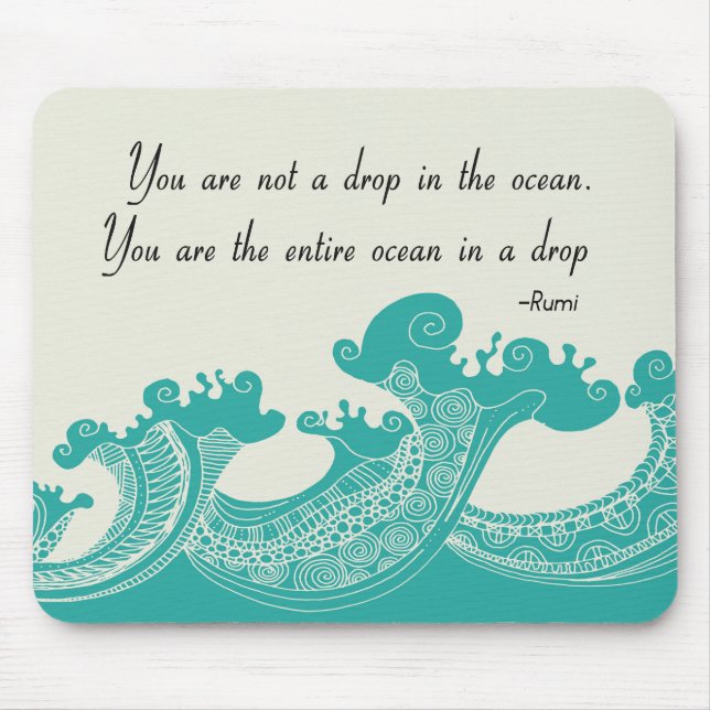 Rumi Ocean quote Mouse Pad (Front)