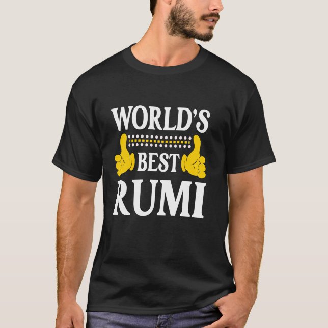 Rumi Personal Name Funny First Name World's Best R T-Shirt (Front)