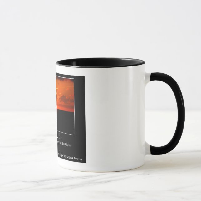 Rumi quote and Sunset pic on Ringer mug (Right)