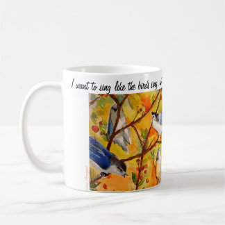 Rumi Quote Birds Watercolor Art Coffee Mug