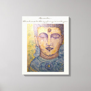 Rumi Quote Buddha Watercolor Canvas Wall Art