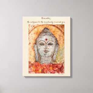 Rumi Quote Buddha Watercolor Canvas Wall Art