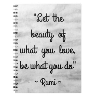 Rumi Quote Inspirational Notebook