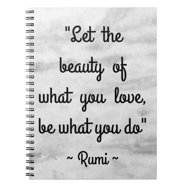 Rumi Quote Inspirational Notebook (Front)