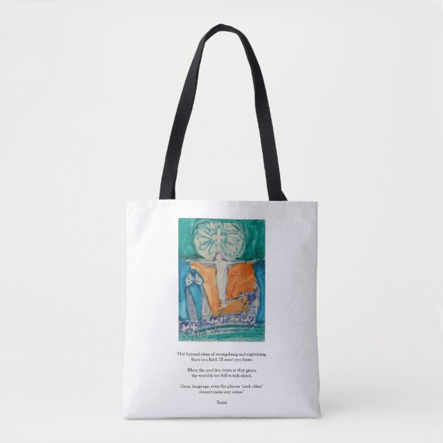 Rumi quote tote bag (Front)