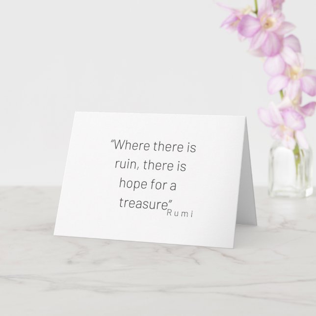 Rumi Quotes Coffee Mug Card (Orchid)