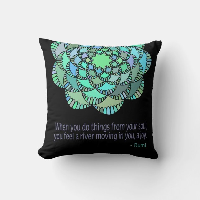 Rumi River In You Quote Cushion (Front)