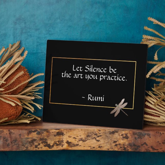 Rumi Silence Quote Tabletop Plaque (Side)