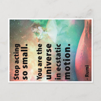 Rumi - Stop Acting So Small Postcard