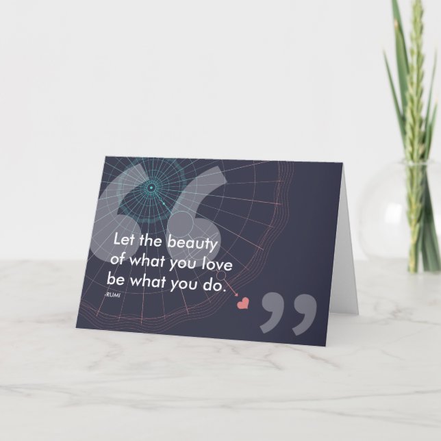 rumi success quote card (Front)