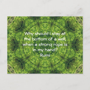 Rumi Taking Action Inspirational Quotation Saying Postcard