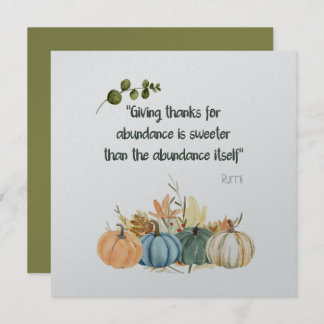 Rumi Thanksgiving Quote- Happy Thanksgiving Invita Invitation